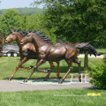 Outdoor Garden Antique Metal Sculpture Bronze Running Horse Statue